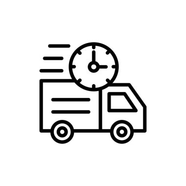 Hızlı teslimat ikonu vektör olarak. logotype