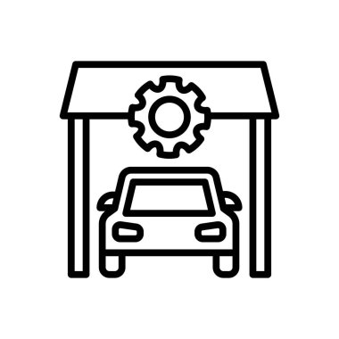 Vektör olarak garaj simgesi. Logotype