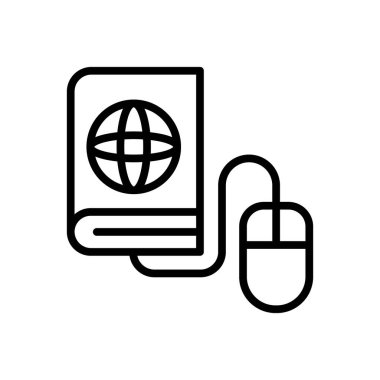 Çevrimiçi Kurslar simgesi vektör olarak. Logotype