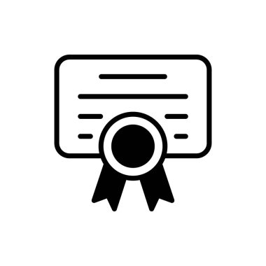 Vektör olarak diploma simgesi. Logotype