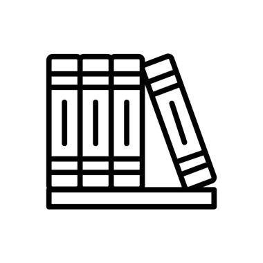 Vektör olarak kütüphane simgesi. Logotype