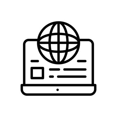 Vektör içinde uzaklık öğrenme simgesi. Logotype