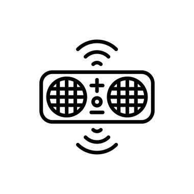 Taşınabilir konuşmacı simgesi vektörde. Logotype