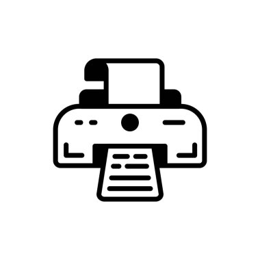 Vektör olarak yazıcı simgesi. Logotype