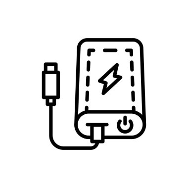 Güç Bankası simgesi vektörde. Logotype