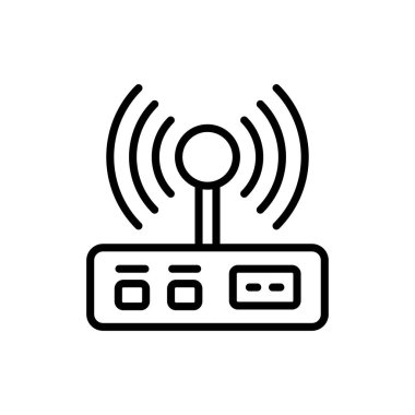 Kablosuz ağ aygıtı simgesi vektörde. Logotype