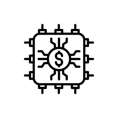 Vektör olarak Fintech simgesi. Logotype