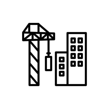 Yapı simgesi vektörde. Logotype