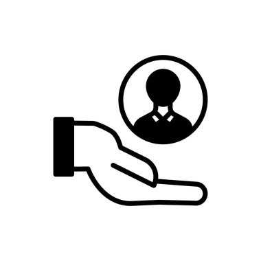 Vektör olarak müşteri simgesi. Logotype