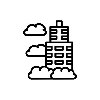 Gökdelen simgesi vektörde. Logotype