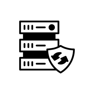 Vektör yedekleme simgesini emniyete al. Logotype