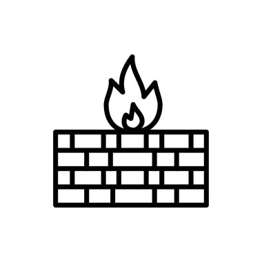 Vektör olarak Firewall simgesi. Logotype