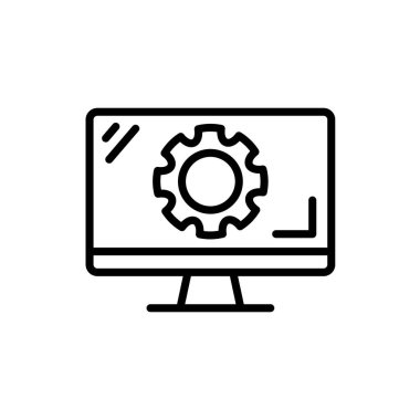 Ekran simgesi vektörde. Logotype