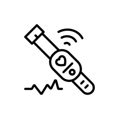 Fitness bilekliği simgesi vektörde. Logotype