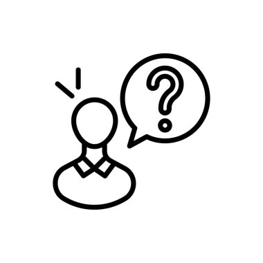 Vektör olarak soru simgesi. Logotype