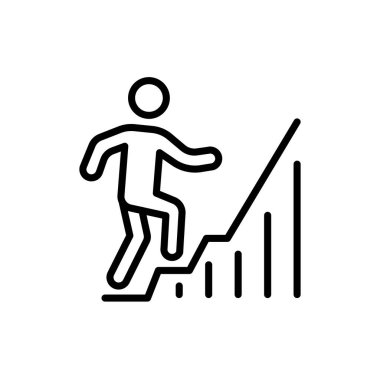 Vektör olarak yükselen simge. Logotype