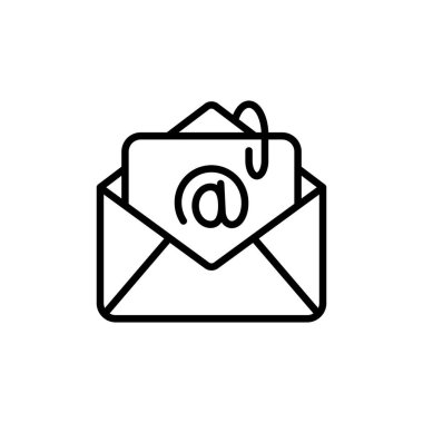 E- posta Eklentisi simgesi vektörde. Logotype