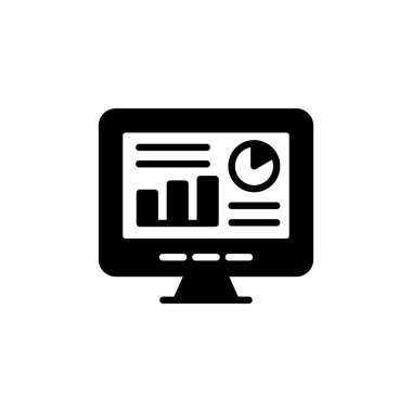 Çevrimiçi Analiz simgesi vektörü. Logotype