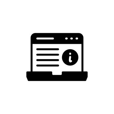 Vektör olarak bilgi simgesi. Logotype