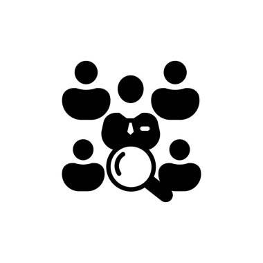 Takım Lideri Arama simgesi vektör. Logotype