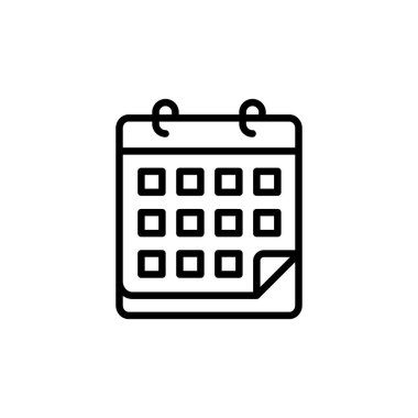 Takvim simgesi vektörde. Logotype