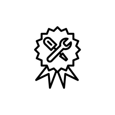 Vektör olarak birinci sınıf servis simgesi. Logotype