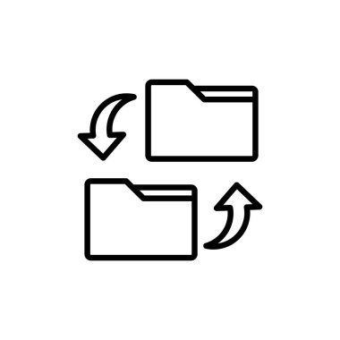 Vektör içinde dosya paylaşım simgesi. Logotype