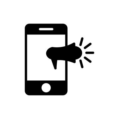 Vektör olarak mobil pazarlama simgesi. Logotype