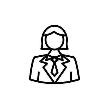 Vektör olarak Business Woman simgesi. Logotype