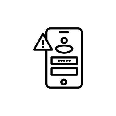 Vektör olarak hesap uyarı simgesi. Logotype