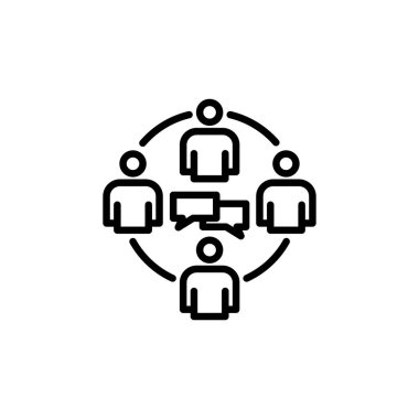 İş İletişim ikonu vektör olarak. Logotype