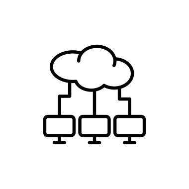 Bulut Hesaplama simgesi vektörde. Logotype