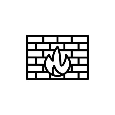 Vektör olarak Firewall simgesi. Logotype