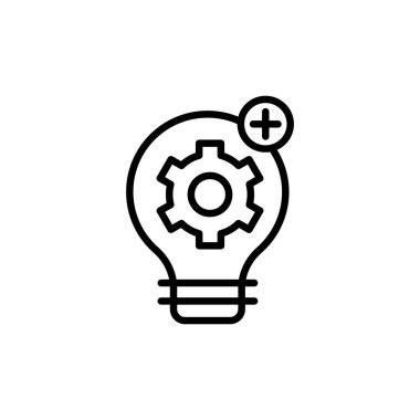 Vektör olarak fikir simgesini geliştir. Logotype