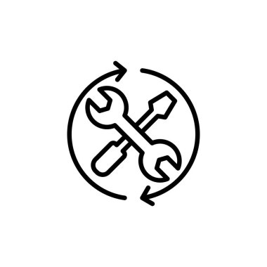 Vektör olarak servis simgesi. Logotype