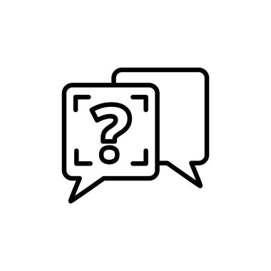 Vektör olarak Soru simgesine sor. Logotype