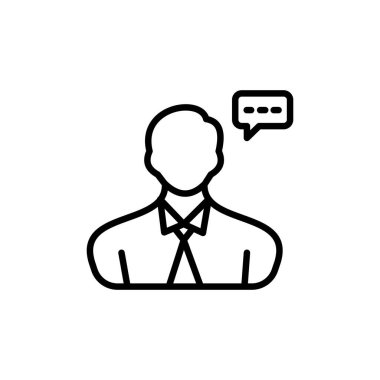 Vektör olarak danışman simgesi. Logotype