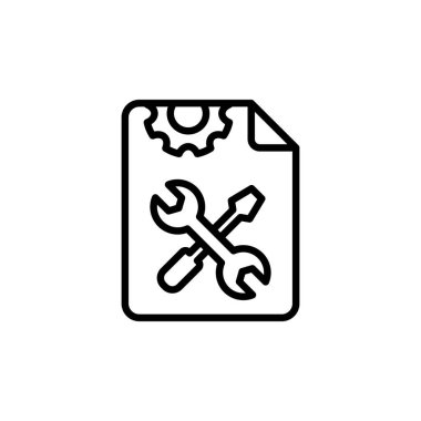 Belge Ayarlama simgesi vektörde. Logotype