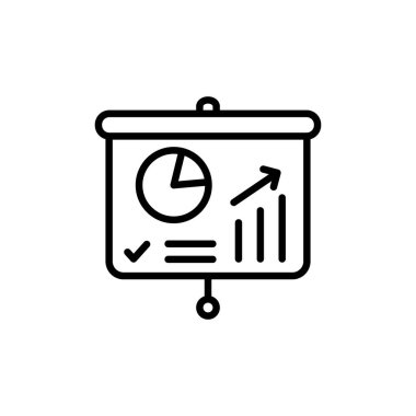 Vektör olarak sunum simgesi. Logotype