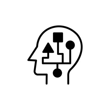 Vektör olarak düşünme taktiği simgesi. Logotype
