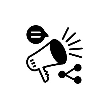 Sosyal medya pazarlama ikonu vektör. Logotype