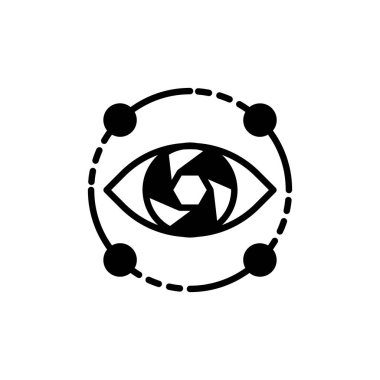 Vizyon simgesi vektörde. Logotype