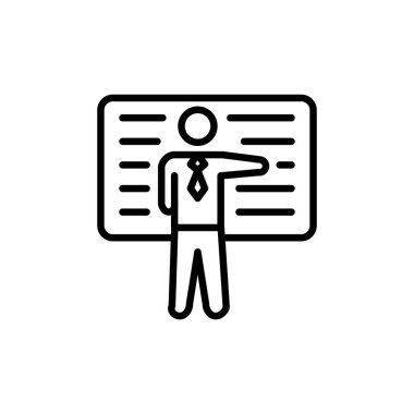 Vektör olarak işletme dersi simgesi. Logotype