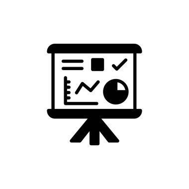 Vektör olarak sunum simgesi. Logotype