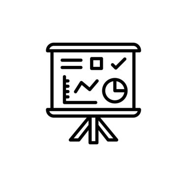 Vektör olarak sunum simgesi. Logotype