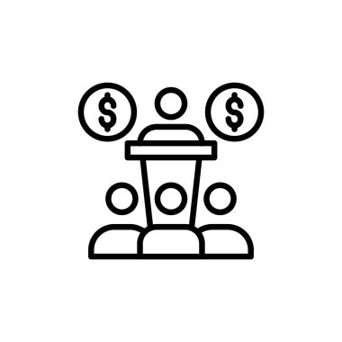 Vektör olarak İş Konferansı simgesi. Logotype