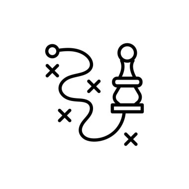 Strateji çözüm simgesi vektörde. Logotype