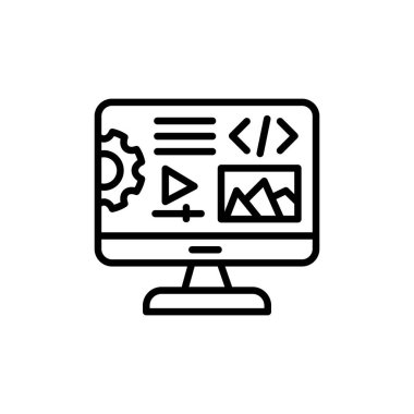 Vektör olarak Web Geliştirme simgesi. Logotype