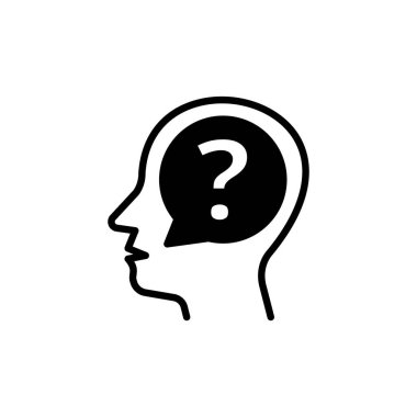 Vektör içinde şüpheli simge. Logotype