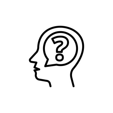 Vektör içinde şüpheli simge. Logotype